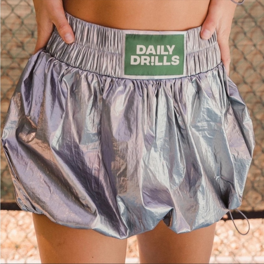 Daily Drills Metallic Bubble Skirt